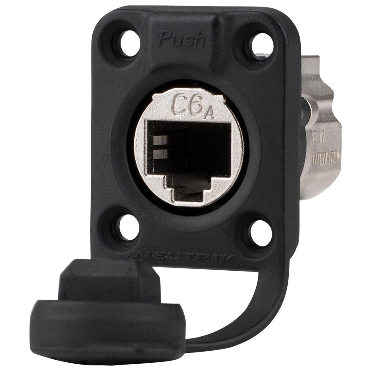 よっしー　0628 Neutrik NE8FDX-P6-B etherCON RJ45 Cat 6a Shielded Feed-Thru